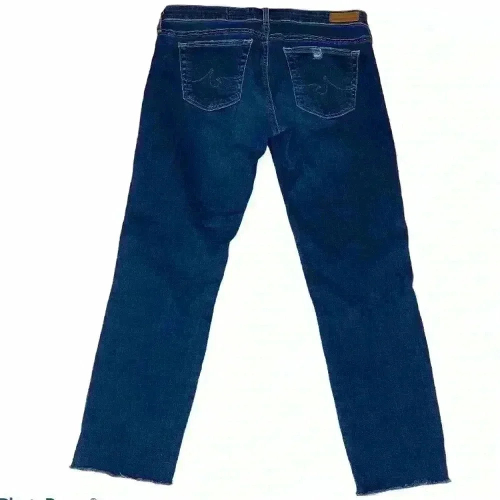 Ag Adriano Goldschmied the stilt crop cigarette crop distressed jeans denim - Picture 2 of 4